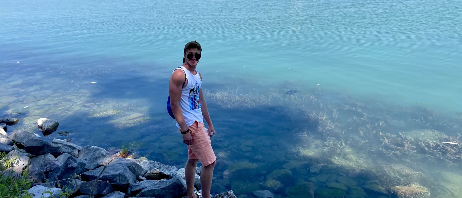 Dominic Siwiec at the lake